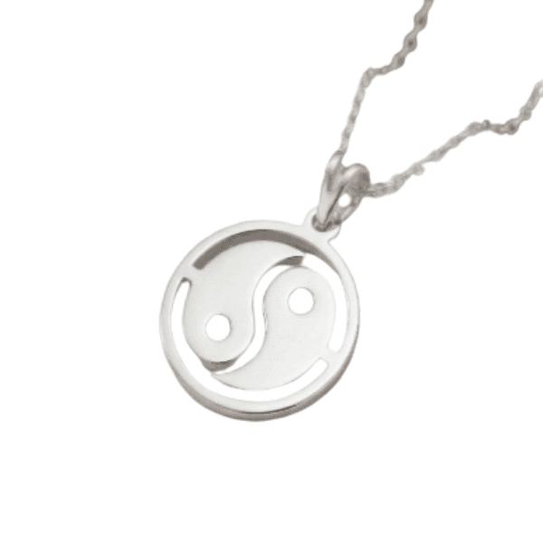 CADENA Y DIJE YING YANG PLATA 925