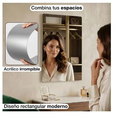 Espejo Sticker Decoratico Adhesivo Pared