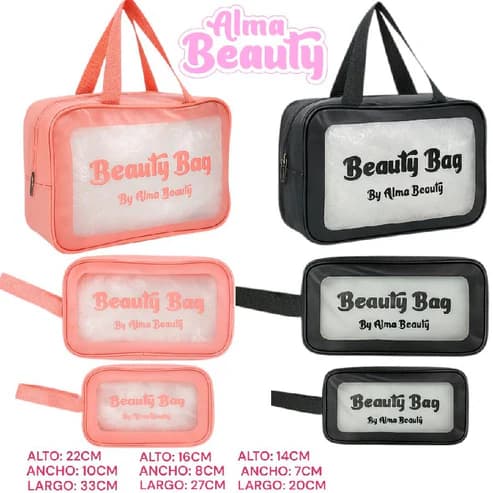 Kit 3 Cosmetiqueras Organizadoras Beauty