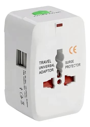 Adaptador Viaje Universal con Dual USB