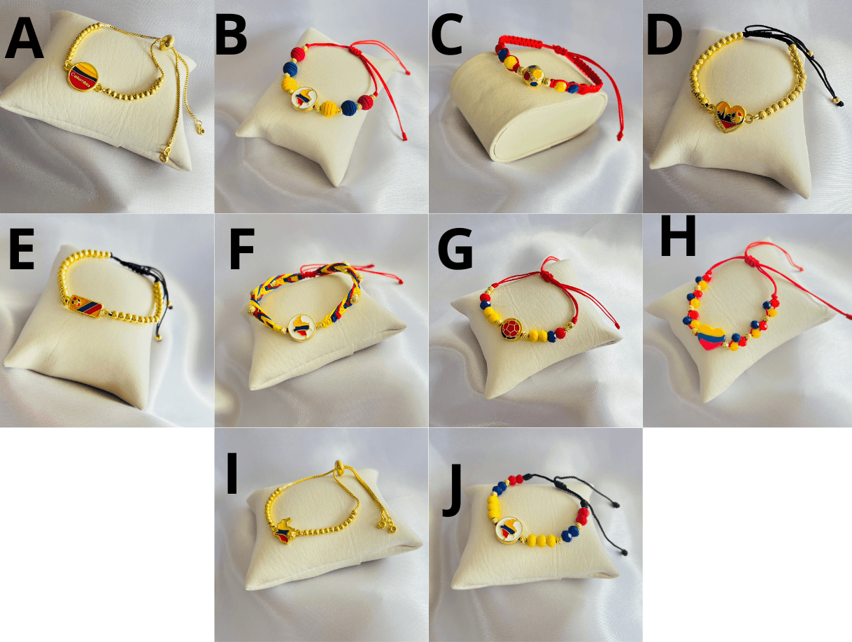 PULSERA DE COLOMBIA DE RODIO