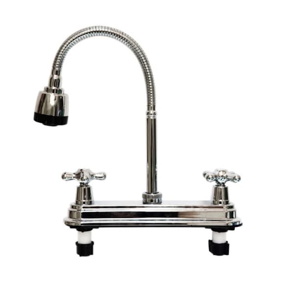 Grifo llave de agua flexible doble