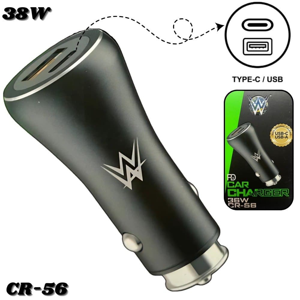 Cargador Cigarrera Carro 36w Cr-56