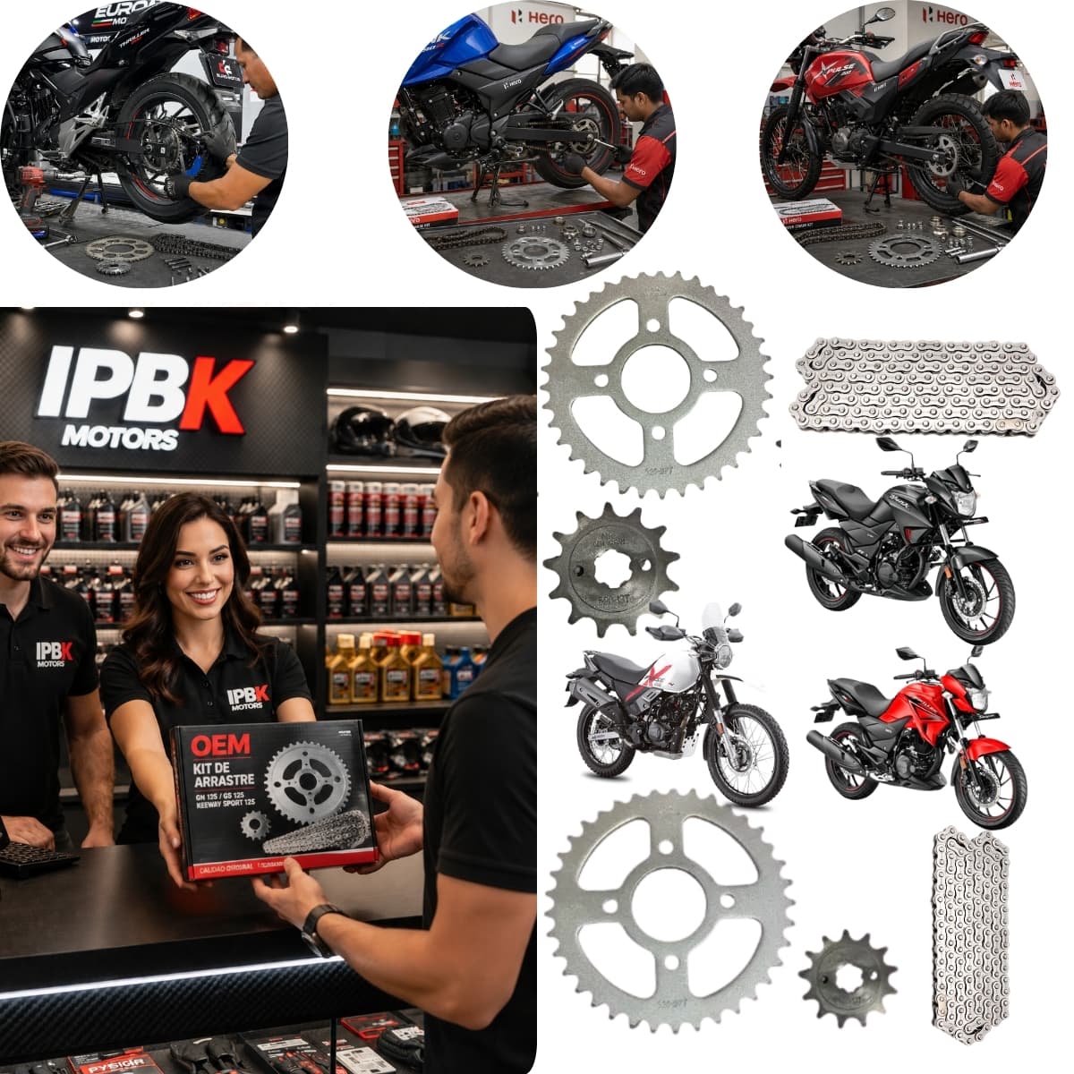 Kit arrastre Oem completo moto thriller