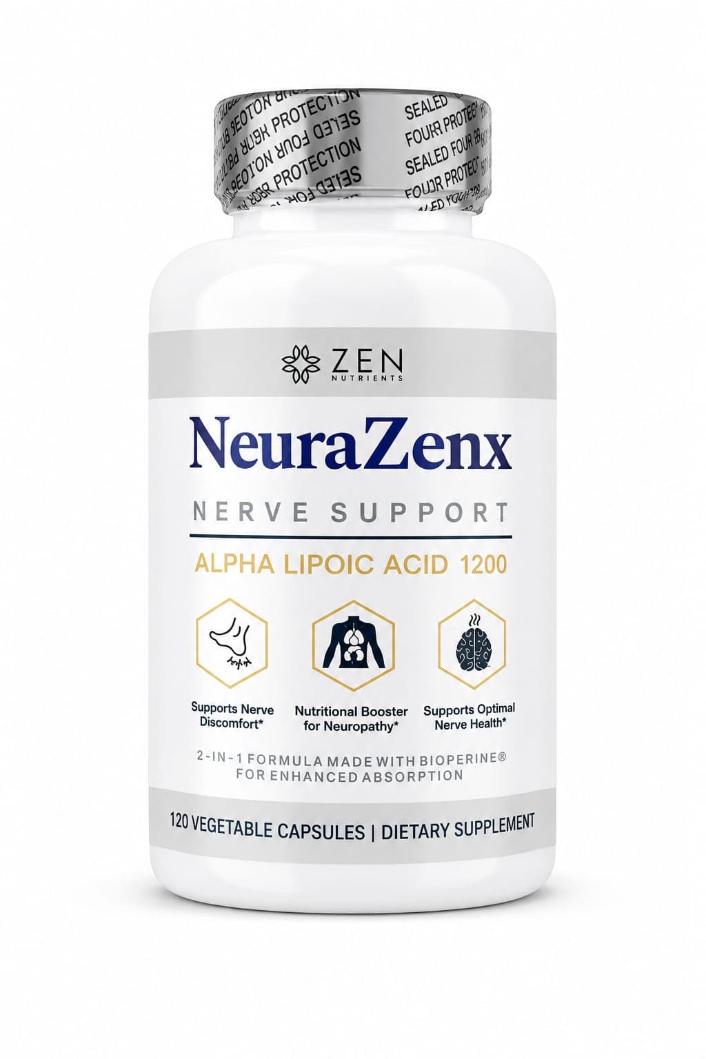 NeuraZenX Apoyo para neuropatia 1200 mg