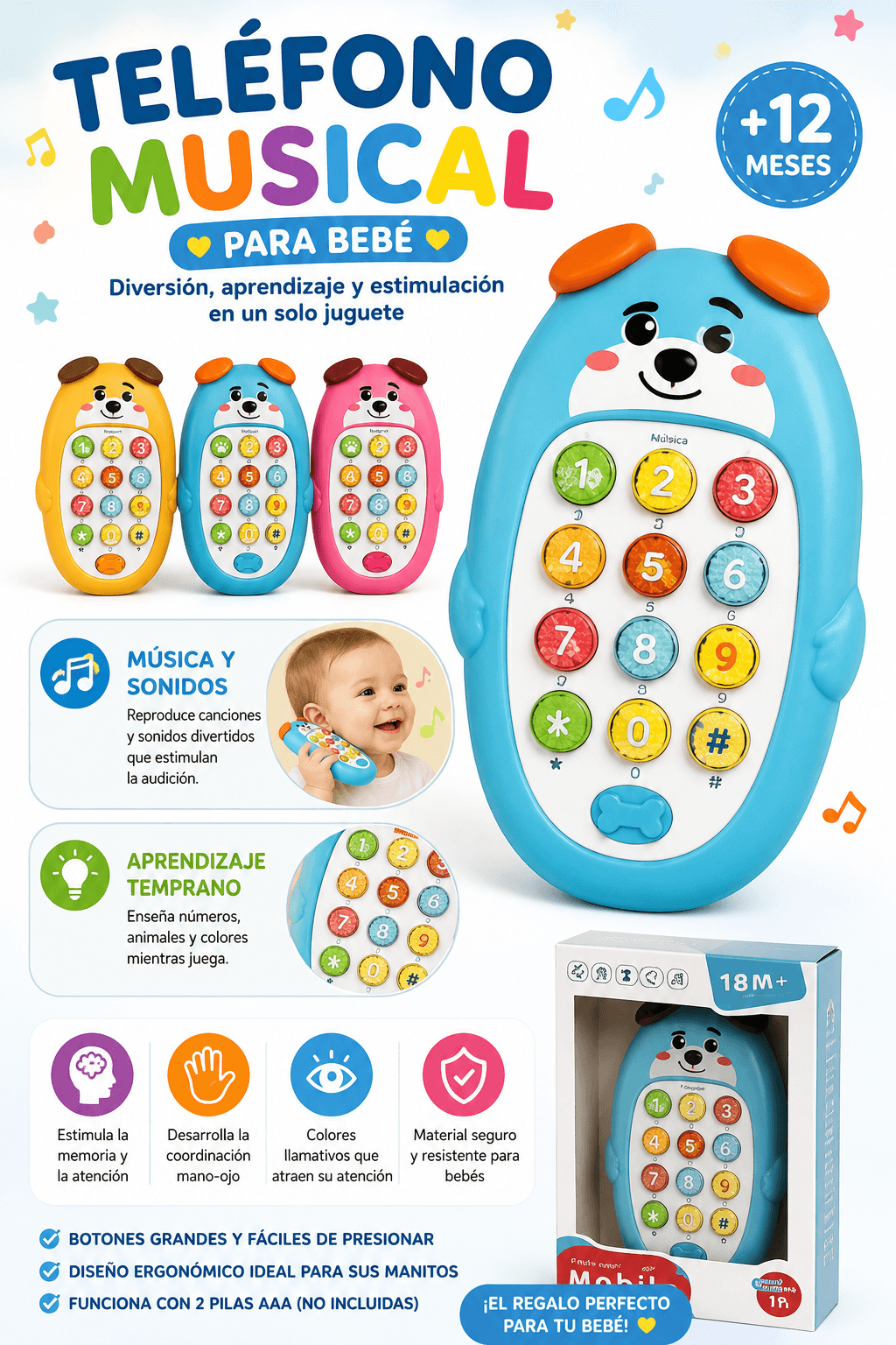 TELEFONO MUSICAL PARA BEBE