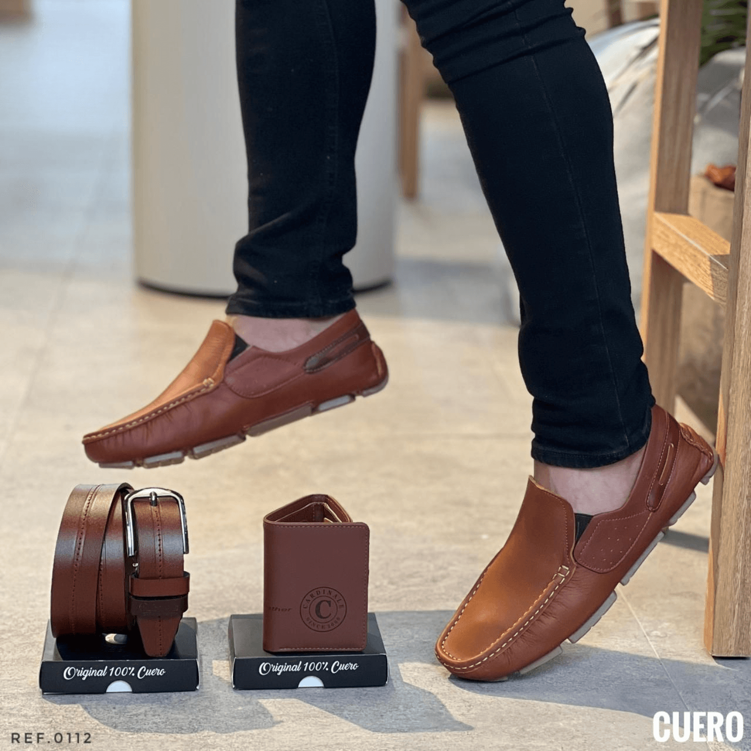 Trio ref. 0112 Caballero 100% cuero
