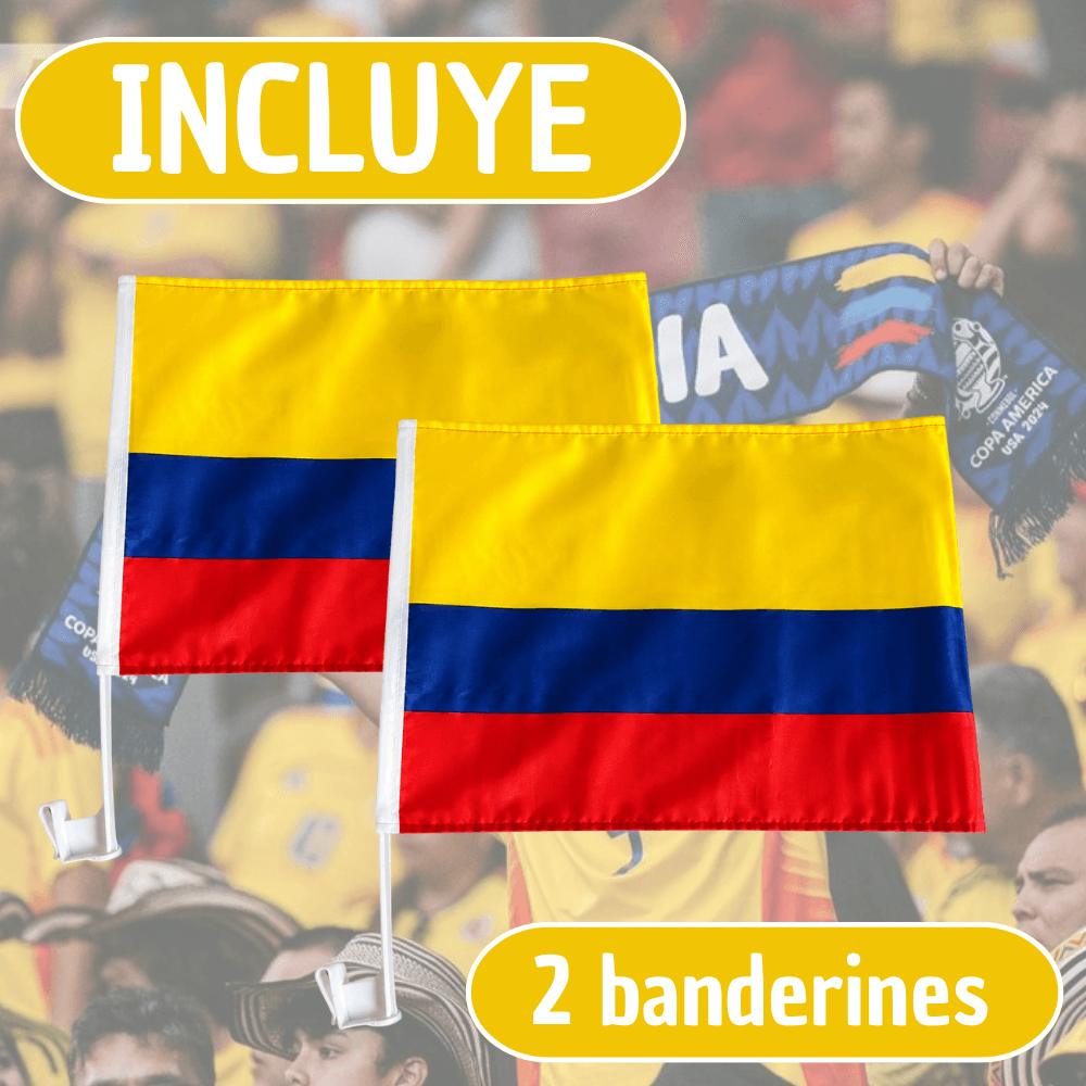 Banderines 45x45cm Carro Colombia X2u