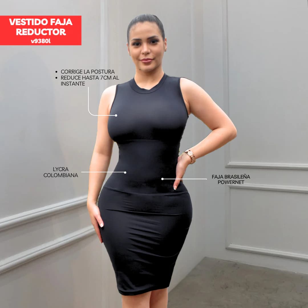 VESTIDO FAJA REDUCTOR V9380L