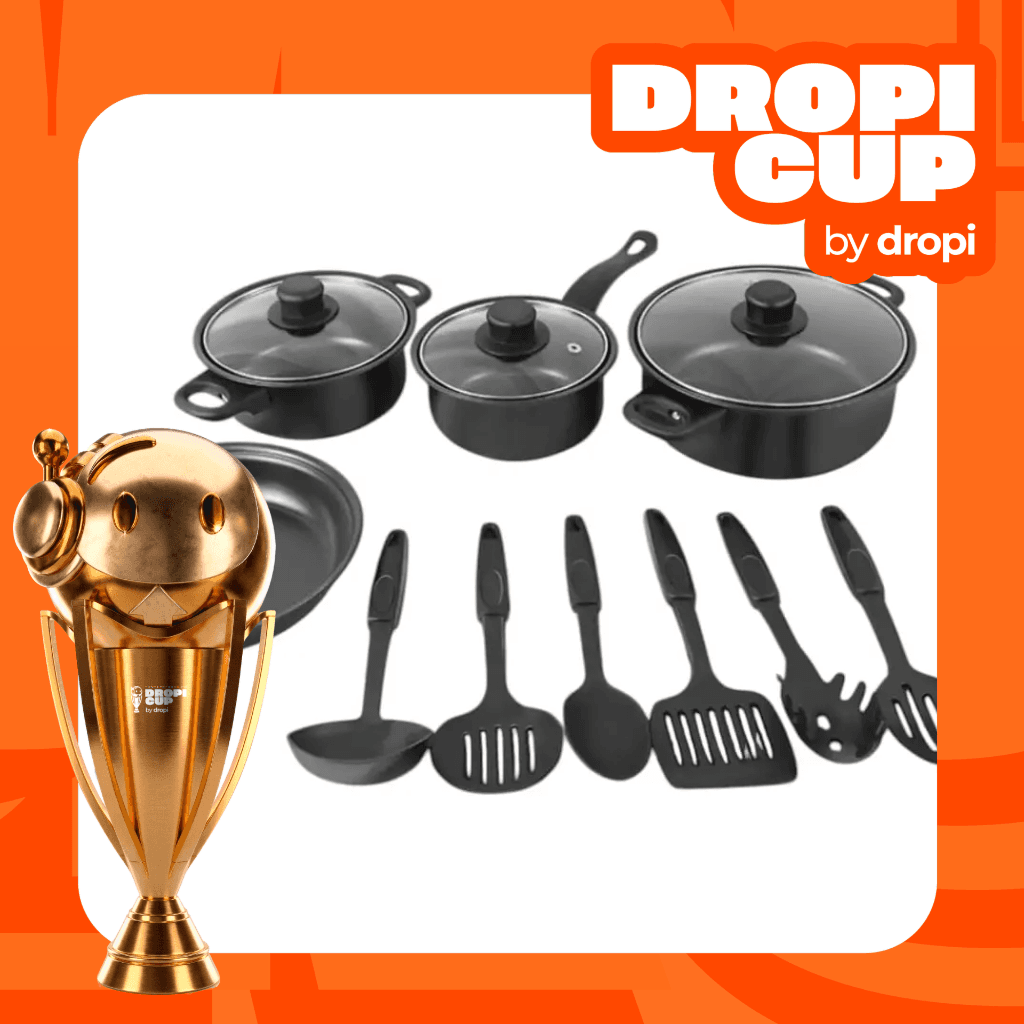 Juego de ollas 13 piezas dropi cup
