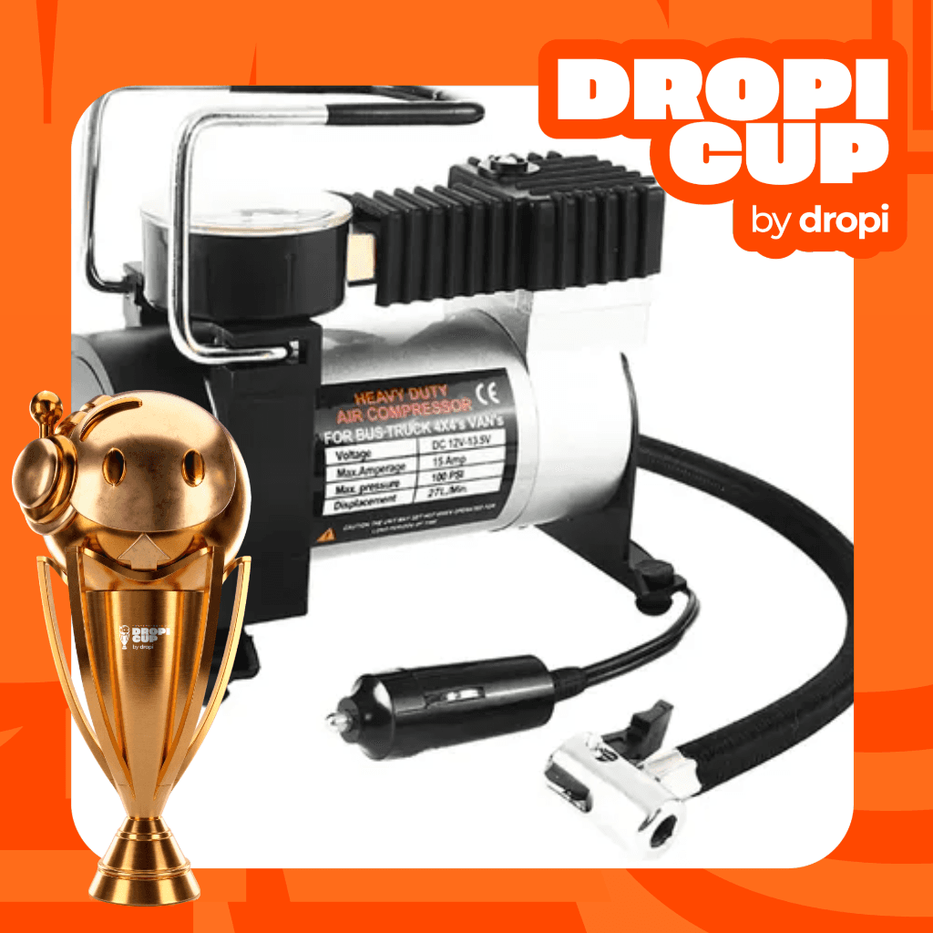 COMPRESOR AIRE 12V 150PSI DROPI CUP