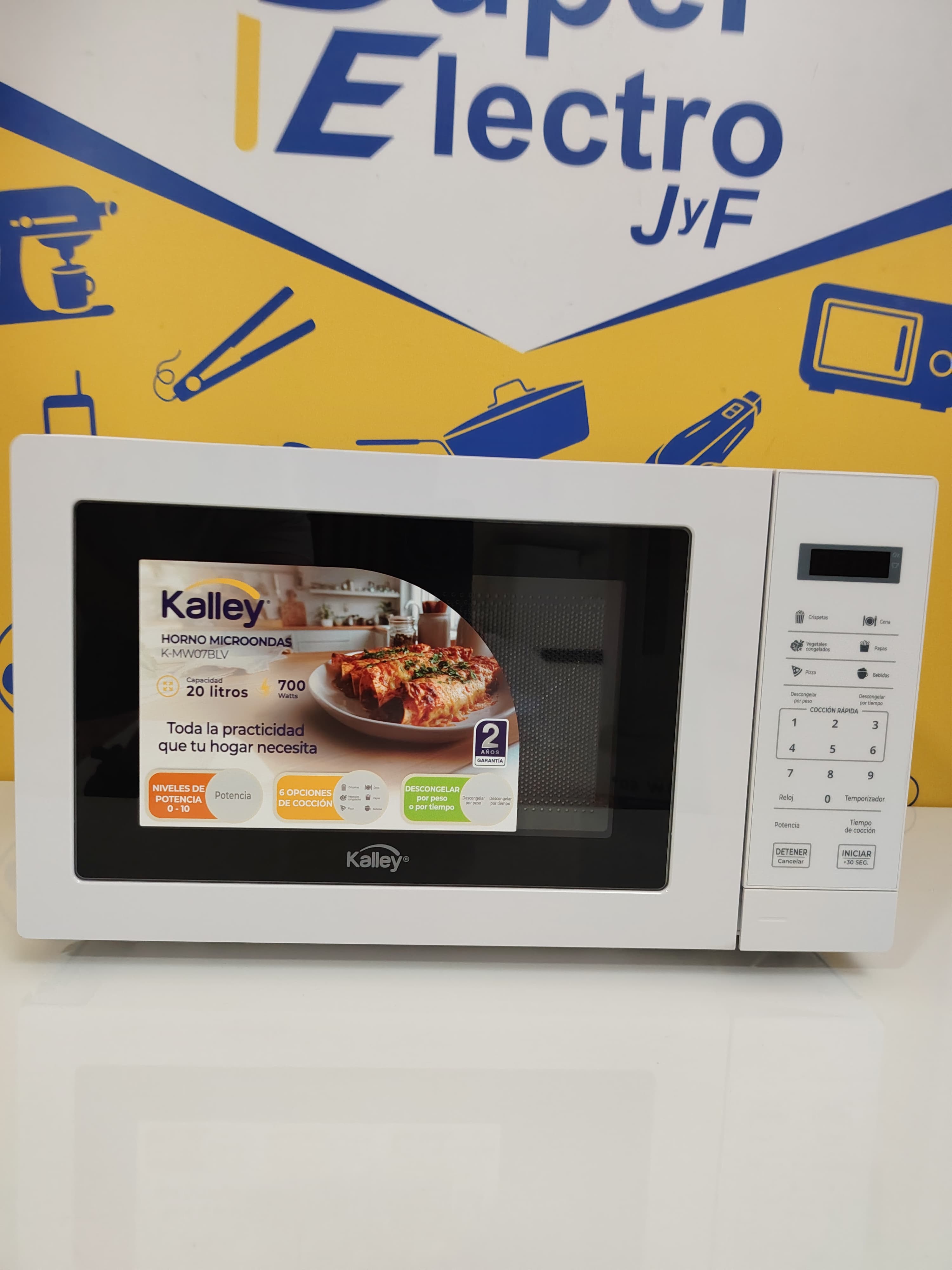 Horno Microondas kalley 20 litros blanco