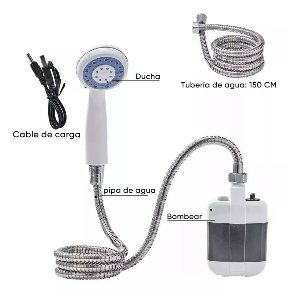 DUCHA PORTÁTIL ELÉCTRICA RECARGABLE