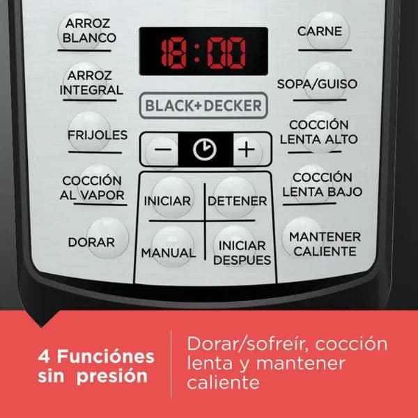 Olla Multifuncional BLACK+DECKER 5,7 Lit
