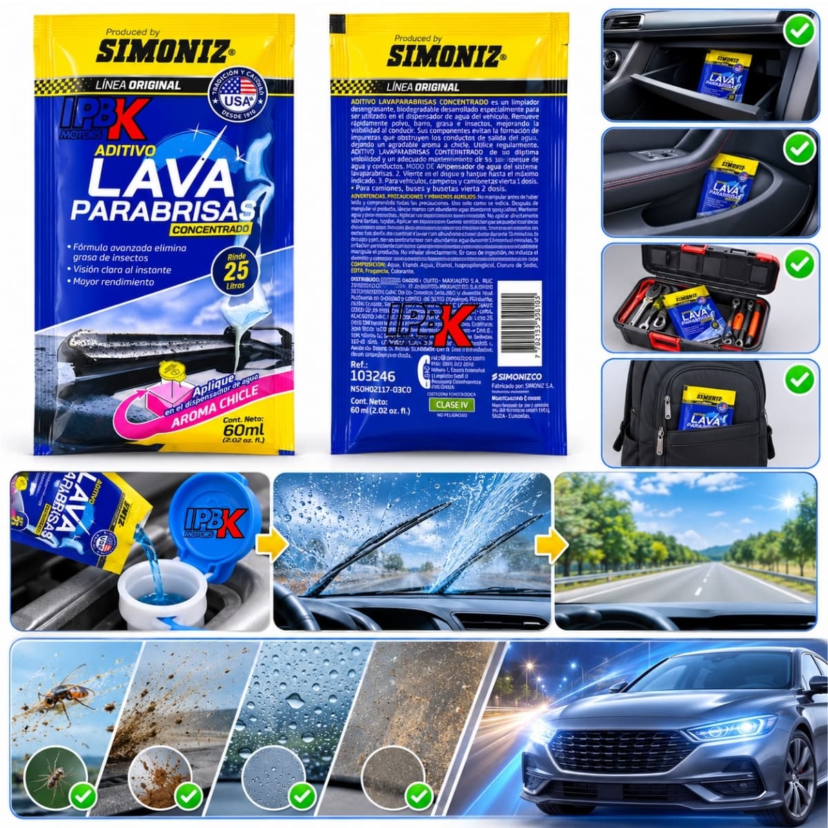 Limpia Parabrisas Simoniz 60ml Visibilid