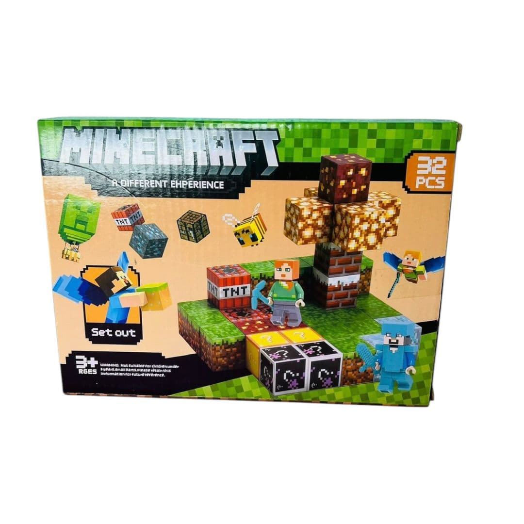 PIXEL/LEGO MINECRAFT/ CUBOS MAGNE  32 PC