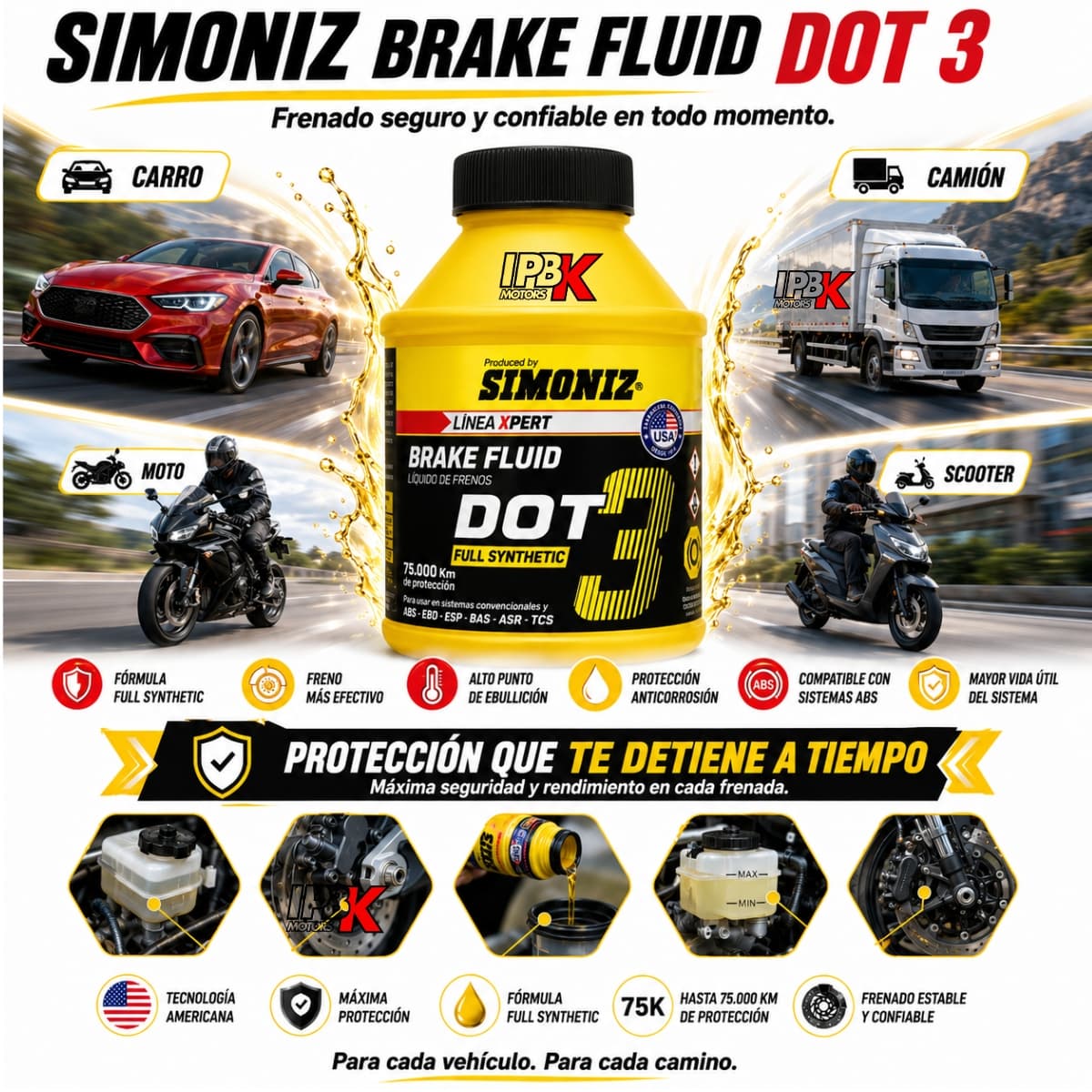 Simoniz DOT 3 Líquido Frenos 250ml Moto