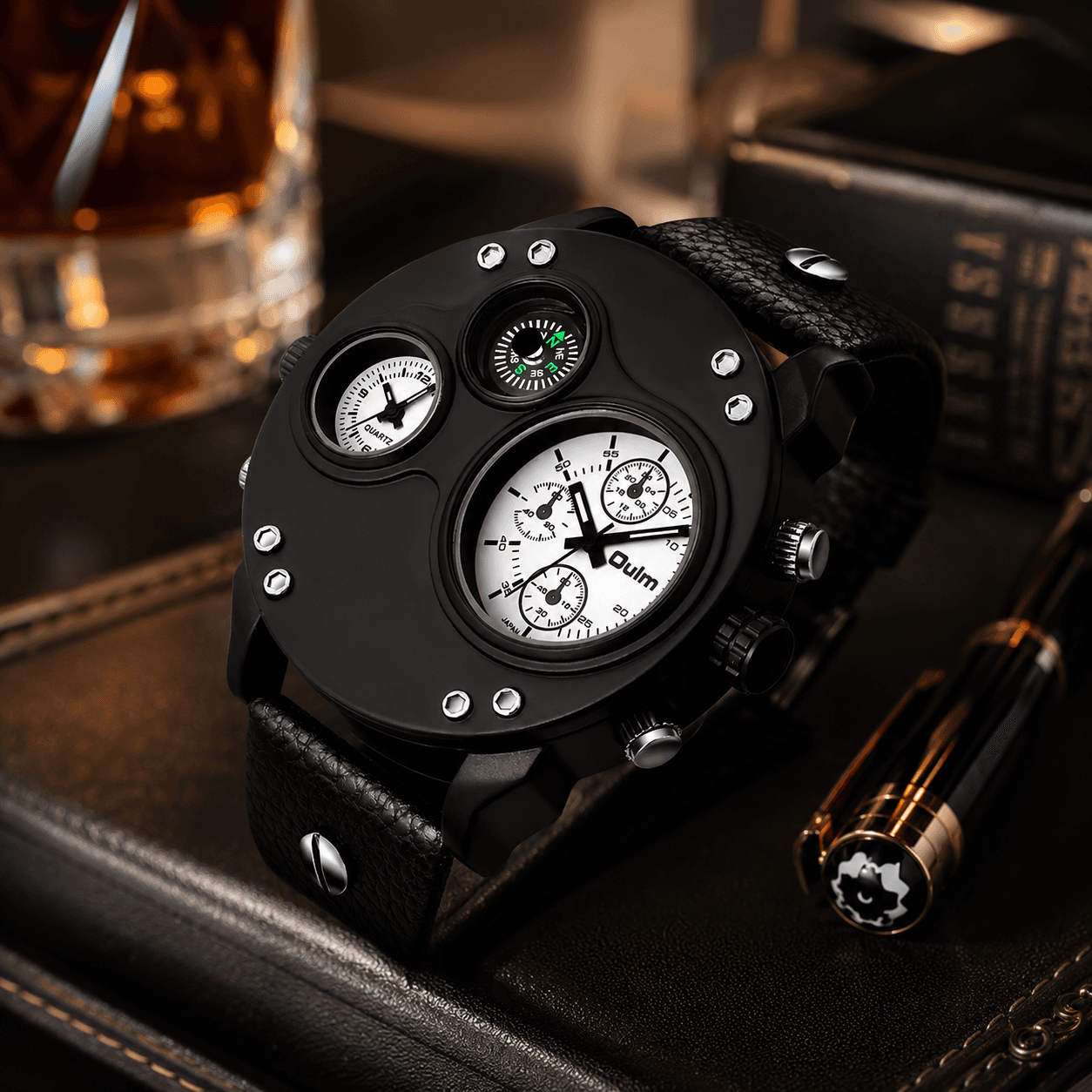 Reloj OULM 3741 Doble Hora Brújula