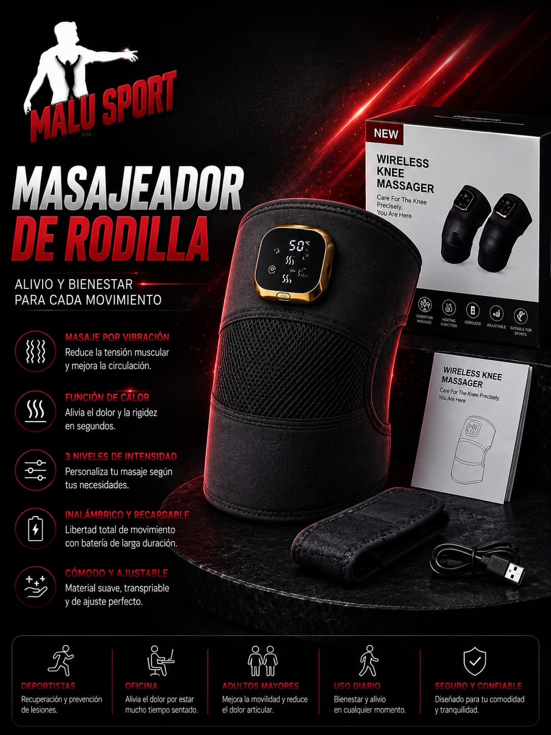 Masajeador De Rodilla Inalámbrico