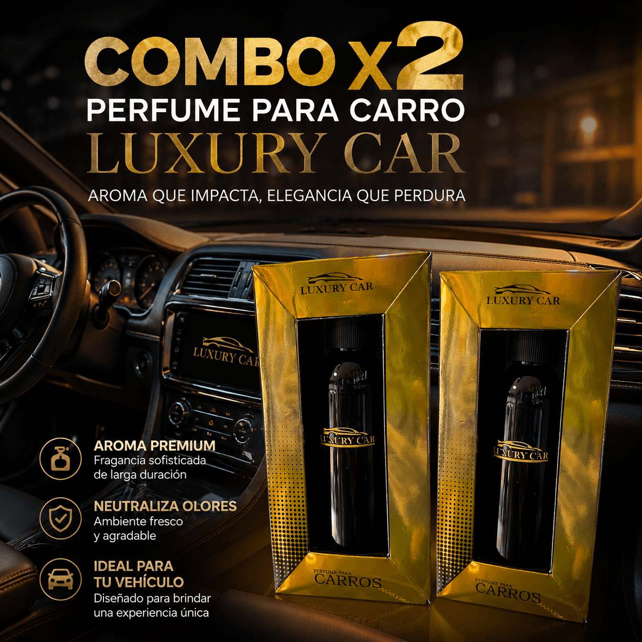 Combo x2 Perfume Para Carro Luxury Car