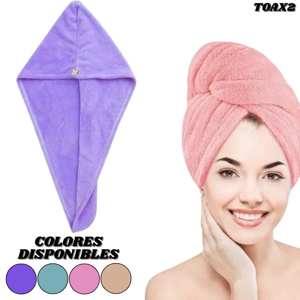 Toalla Para Cabello Microfibra Turbante