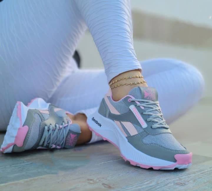 Tenis Reebok Dama Kpz Gris Rosado