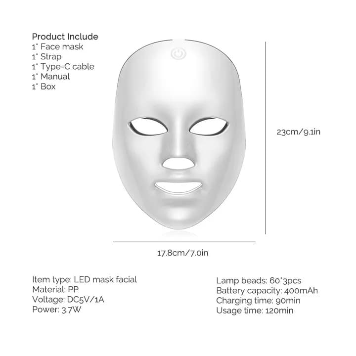 Mascara Led terapia facial