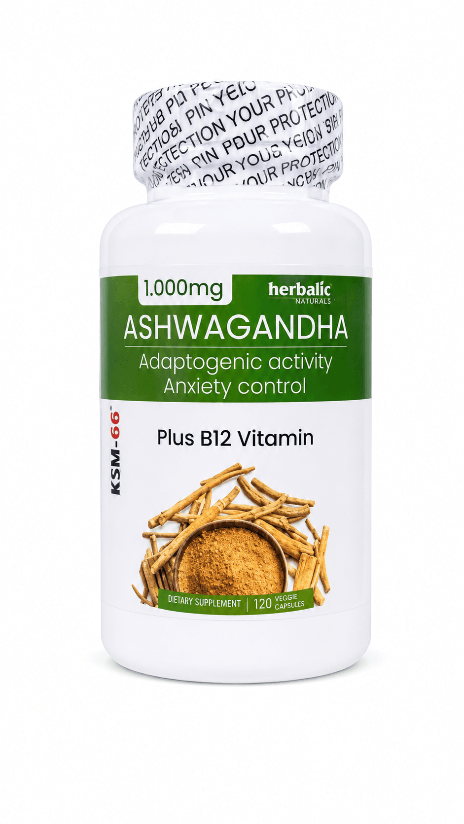 ahswgandha 1.00 mg cap 90 herbalic