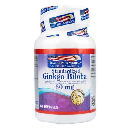 ginkgo biloba 60mg x60 healthy america