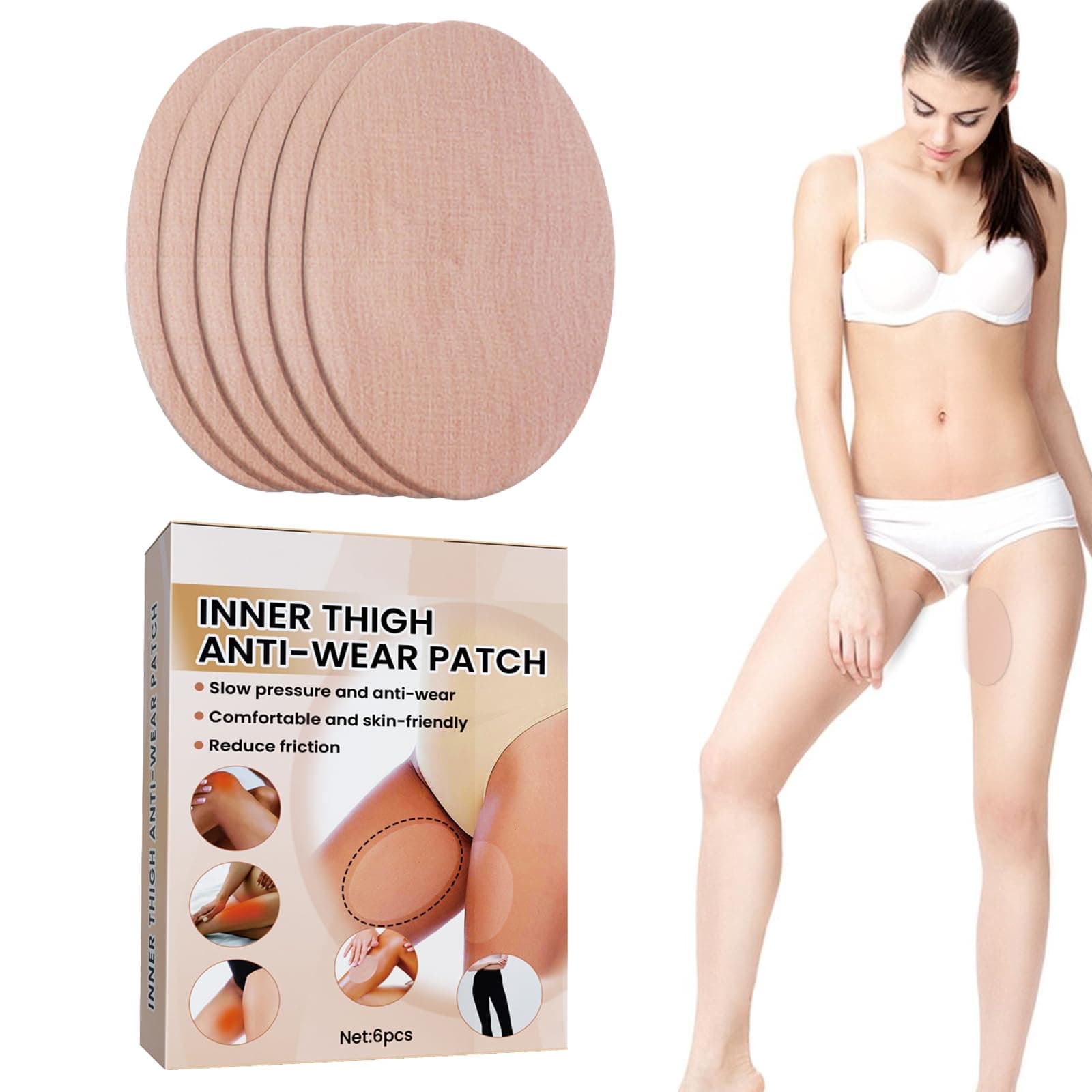 Parche Anti rozadura para muslos x 6