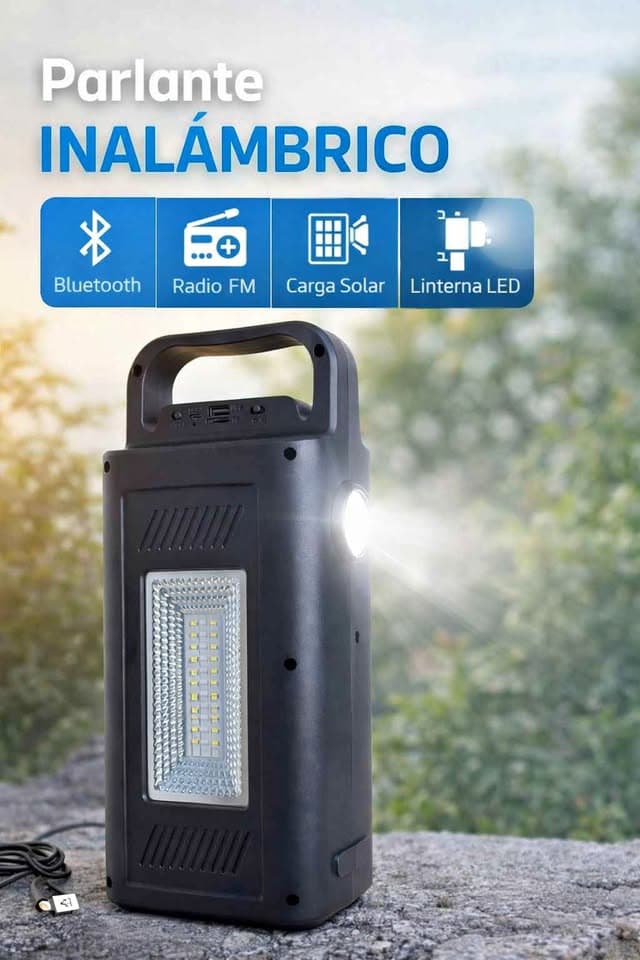 Parlante Inalámbrico Bluetooth solar
