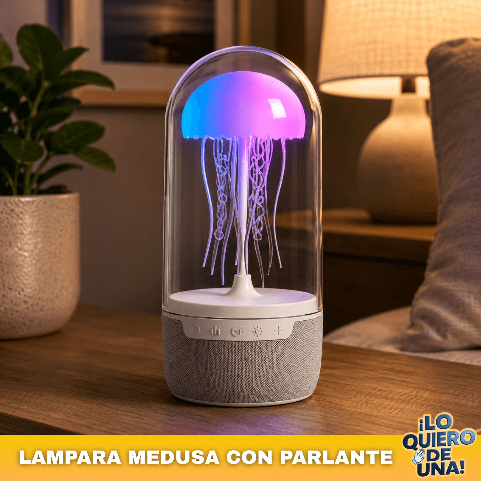 LAMPARA MEDUSA CON PARLANTE