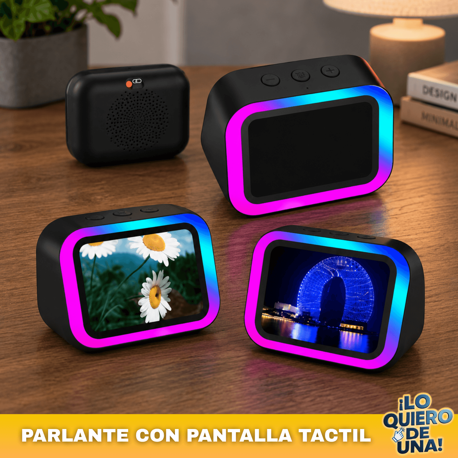 Parlante con pantalla tactil