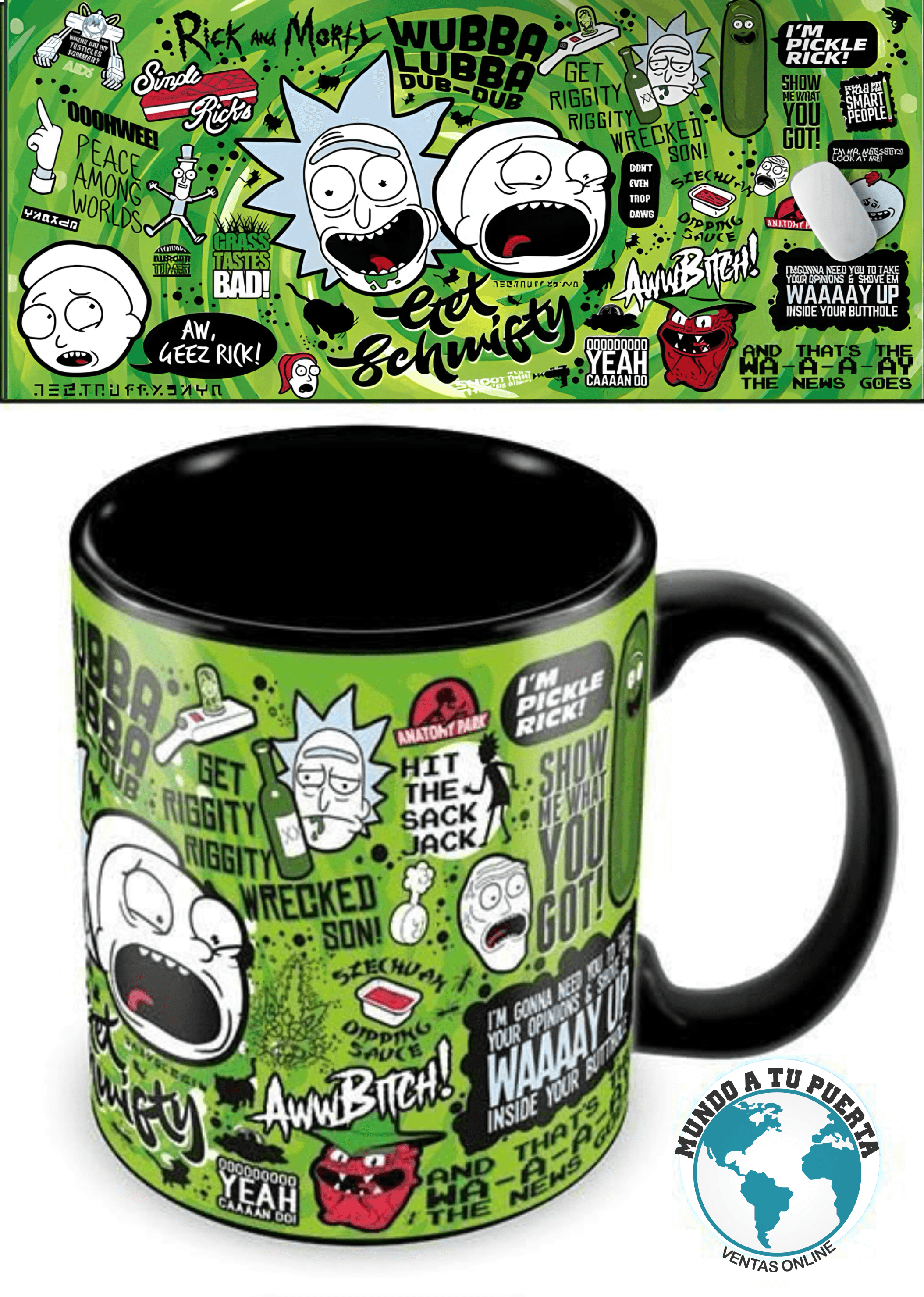 Taza Mug de ceramica Rick and Morty
