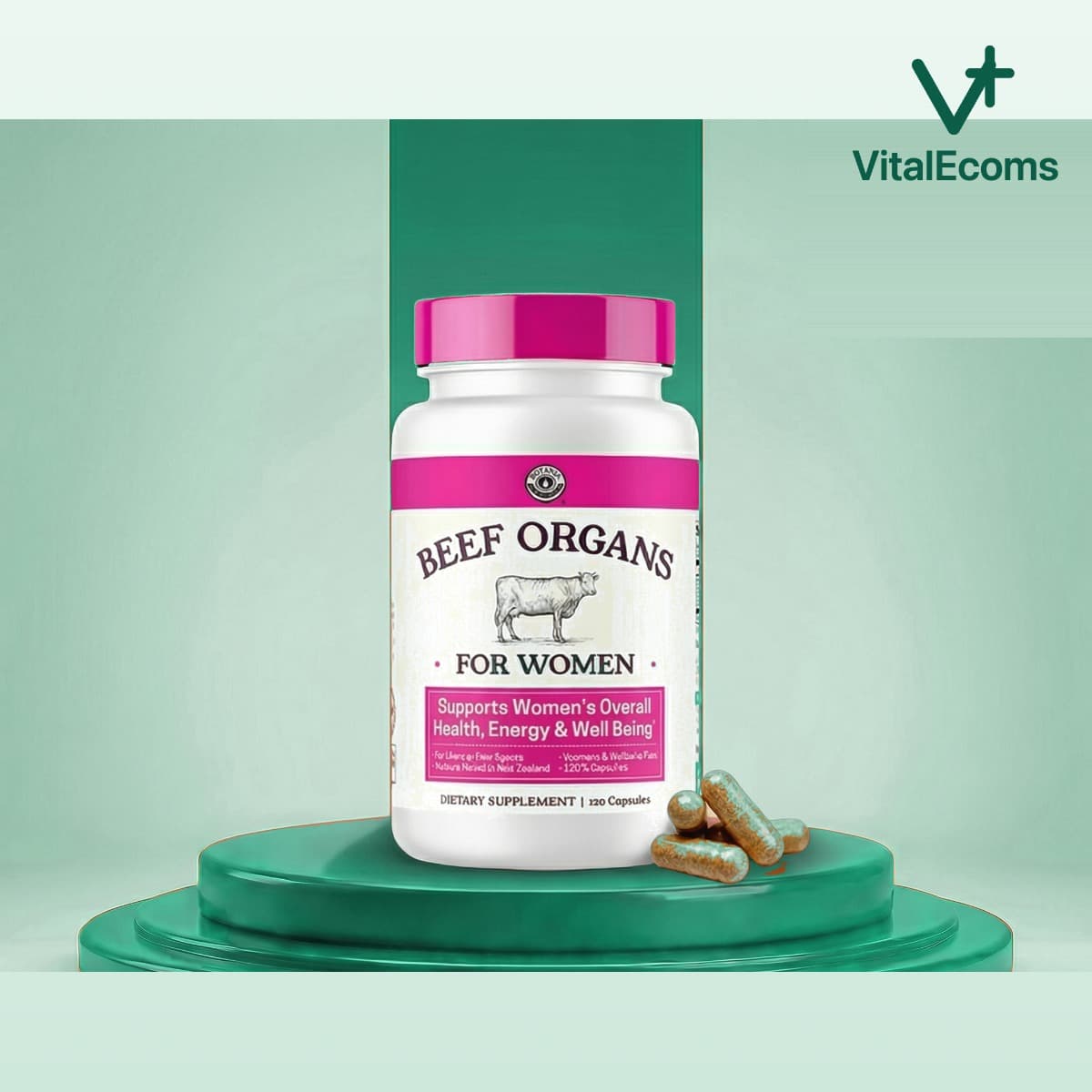 LEFT COAST BEEF ORGANS FOR WOMEN 90 CAP