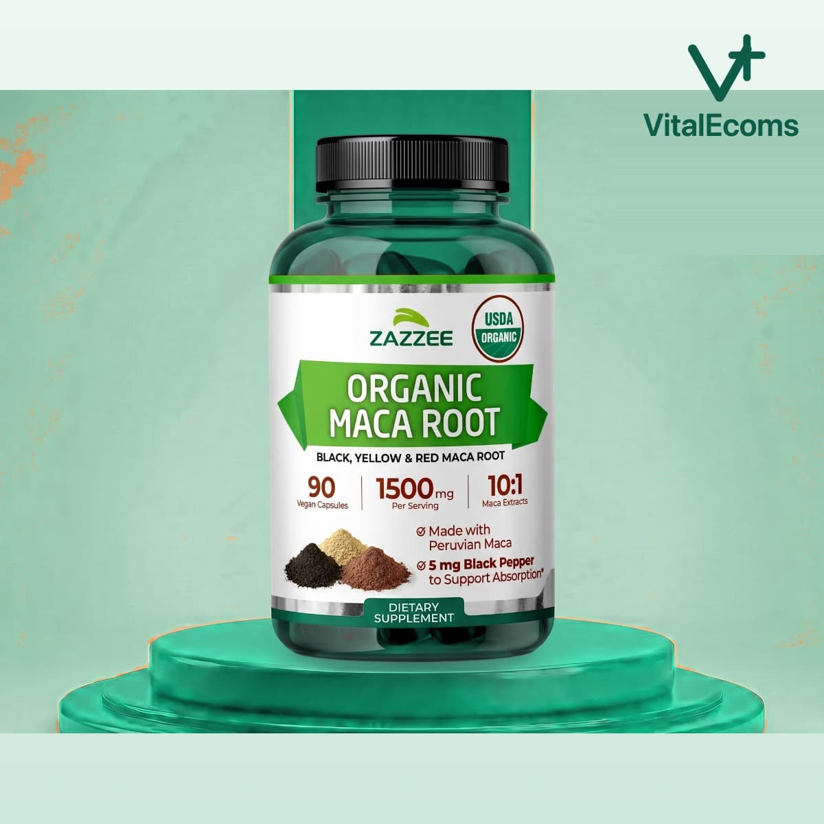 ZAZZEE USDA – ORGANIC MACA ROOT