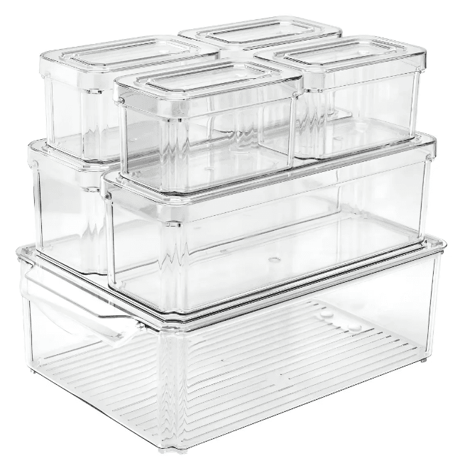 KIT ORGANIZADOR X7PZ NEVERA RECIPIENTES