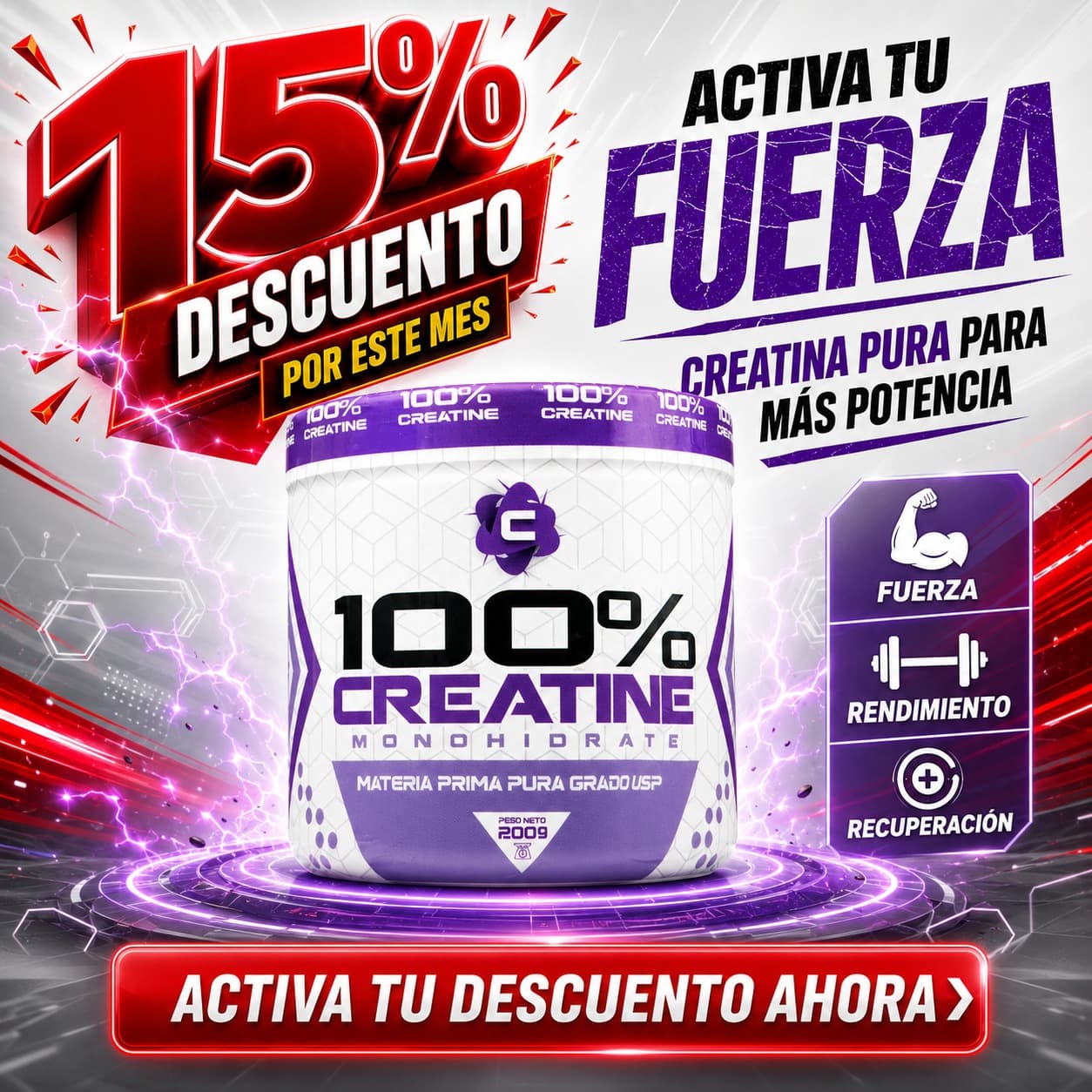 CREATINA 100%