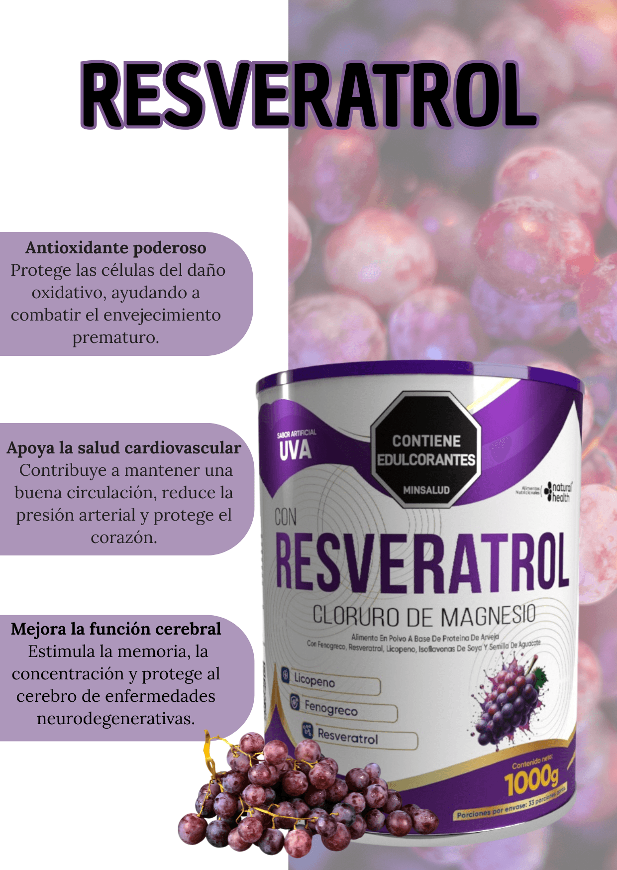 RESVERATROL HOJALATA X1000 G