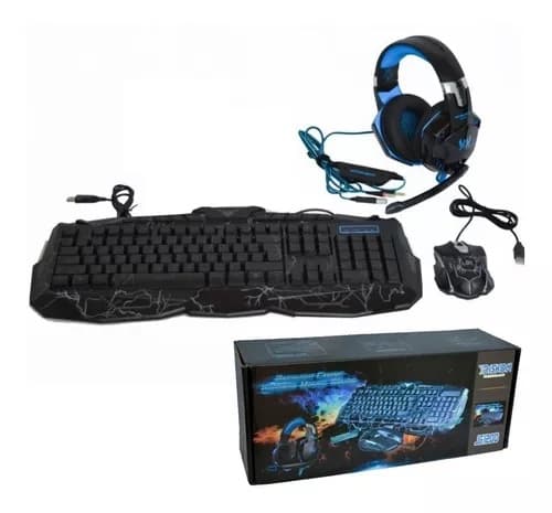 Combo Gamer Teclado con luces Mouse EH