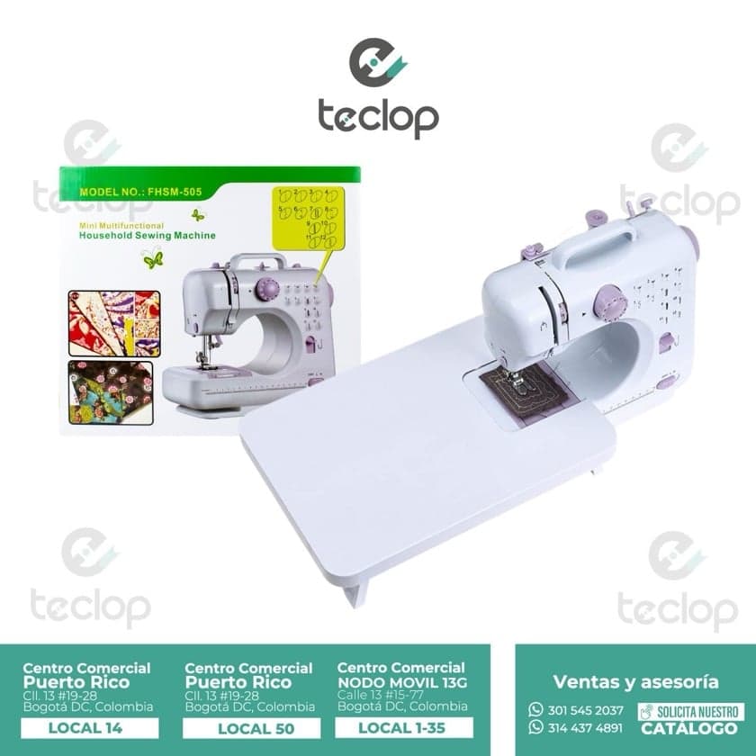 Máquina de coser pro con base TCL