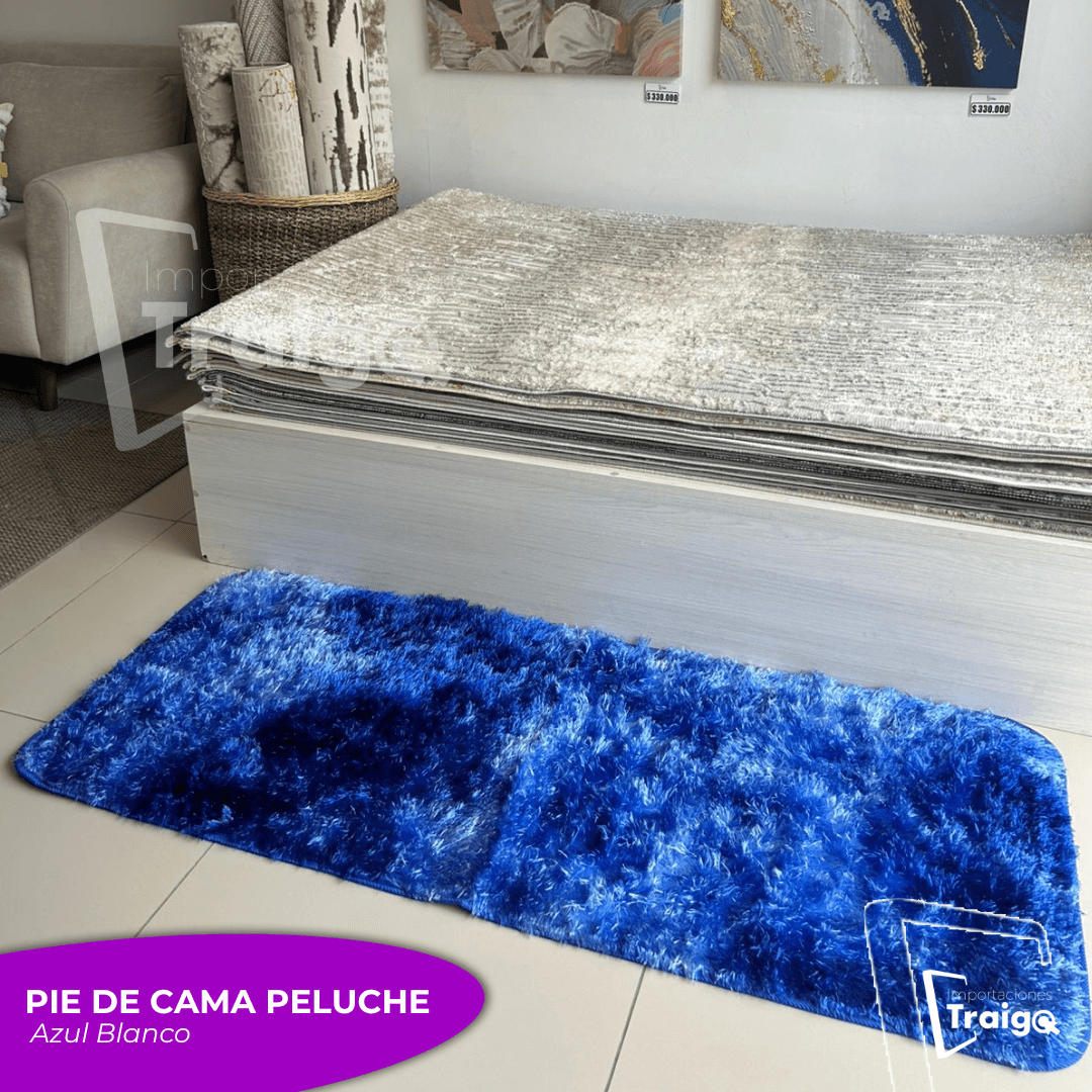 Alfombra pie de cama, peluche 1,50 cm x