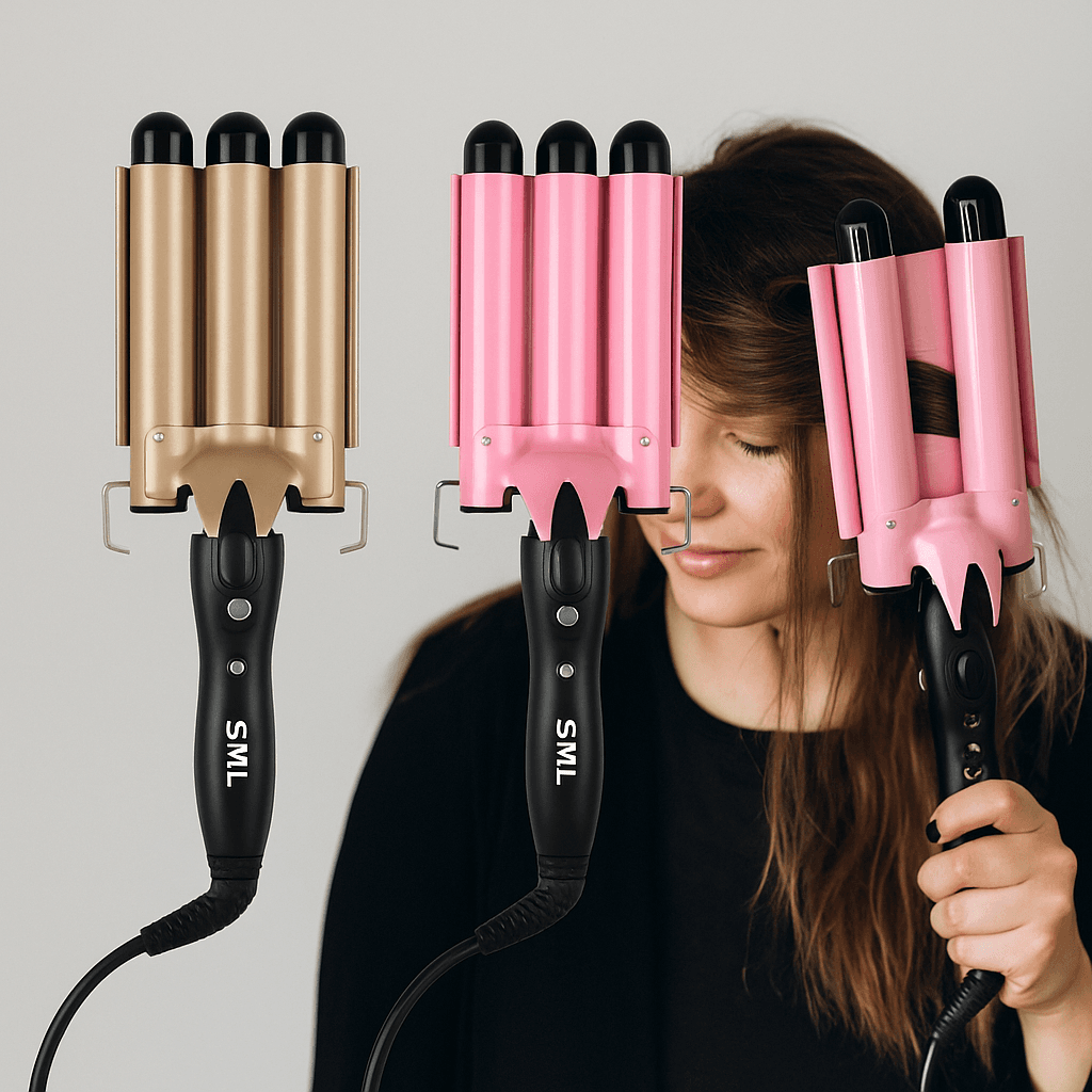 Pinza Rizadora Para Cabello 3 tubos