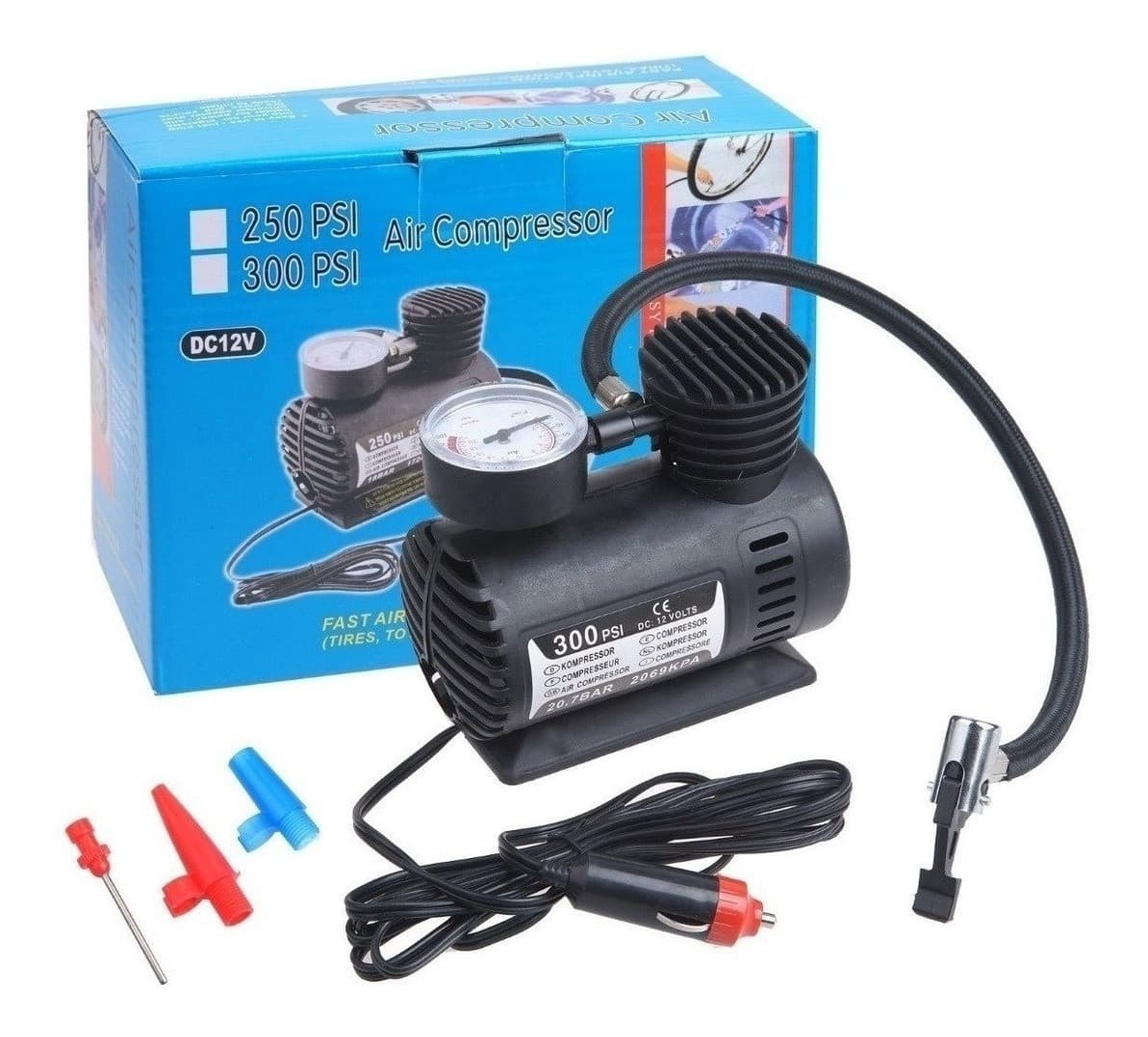 Mini Compresor 12v Carro Auto 300psi
