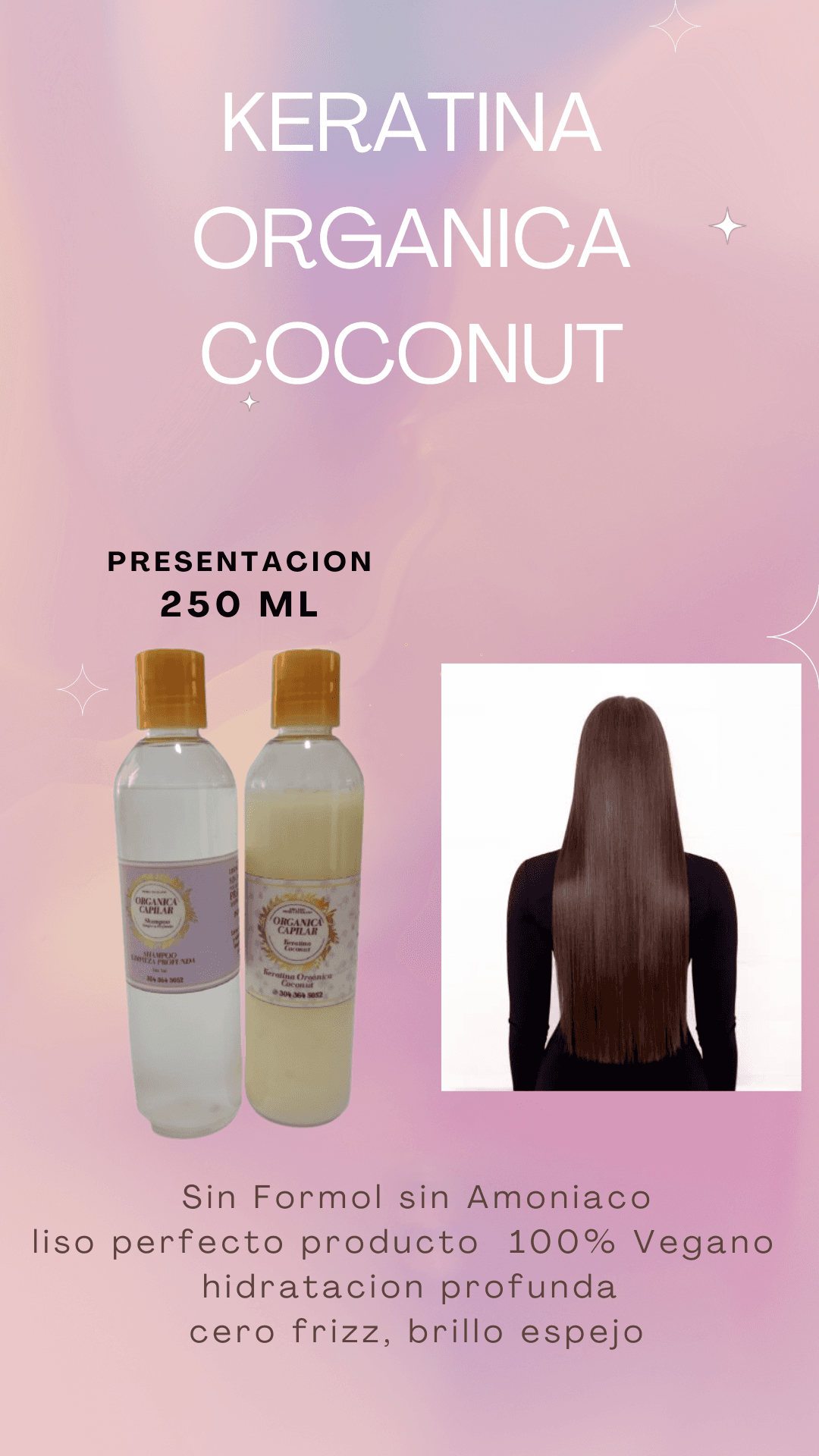 kit keratina Organica Coconut 250ml