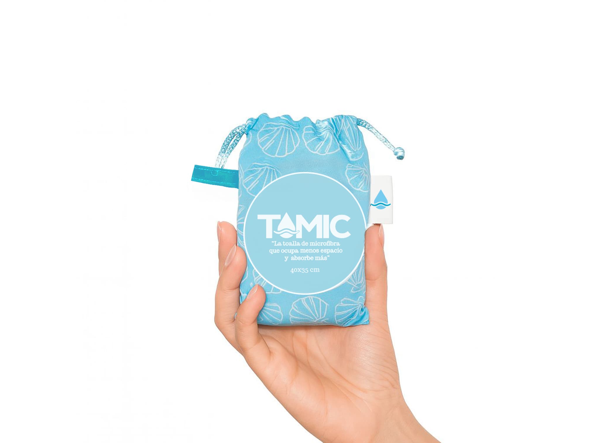 Toalla De Microfibra 40x35cm Azul Celes