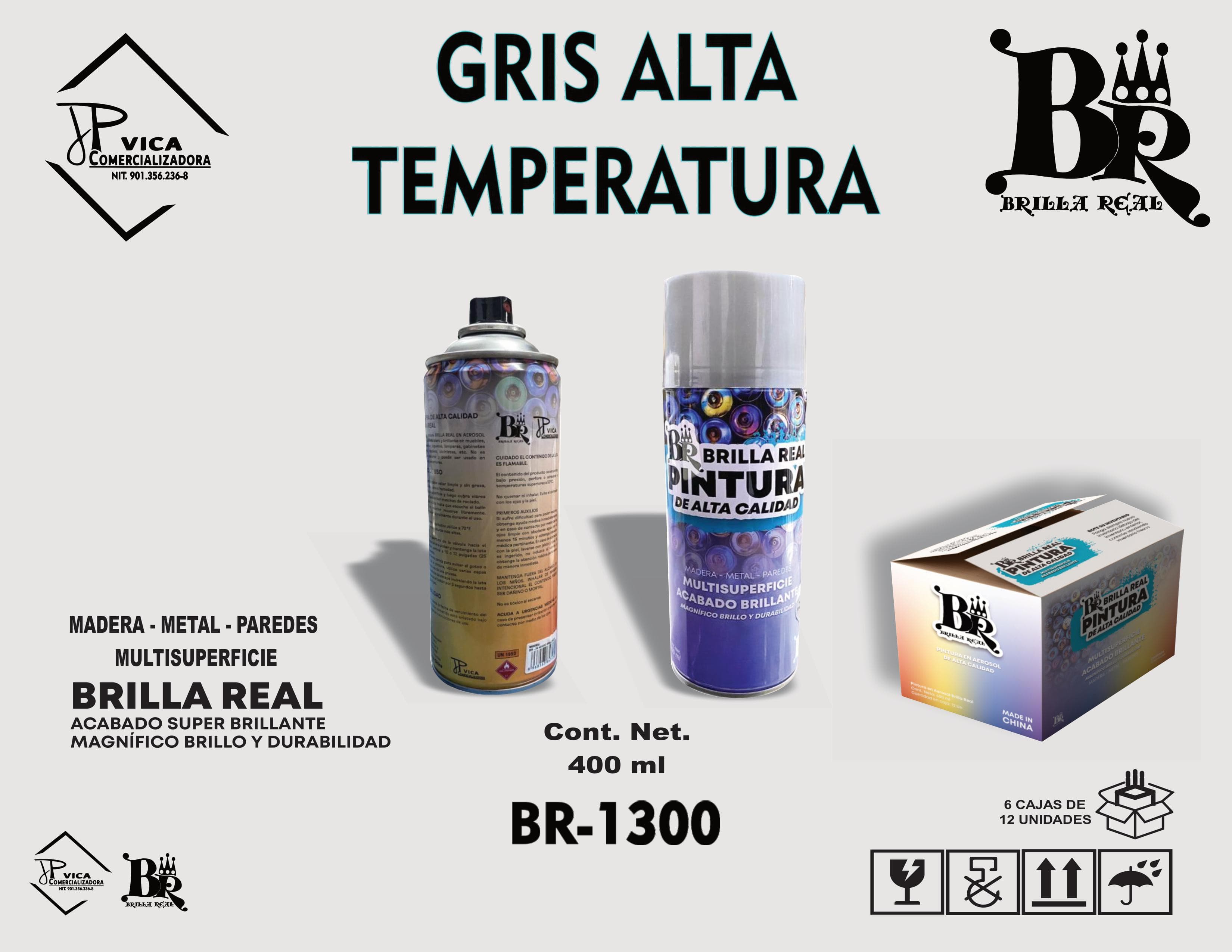 AEROSOL GRIS ALTA TEMPERATURA 400 ML
