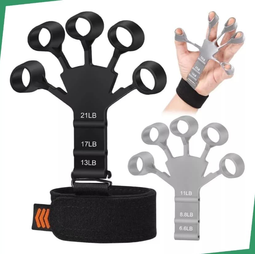 Set ejercitador dedos negro y gris