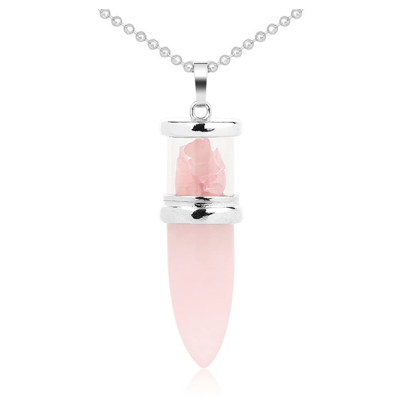 Collar Cuarzo Rosa Estuche