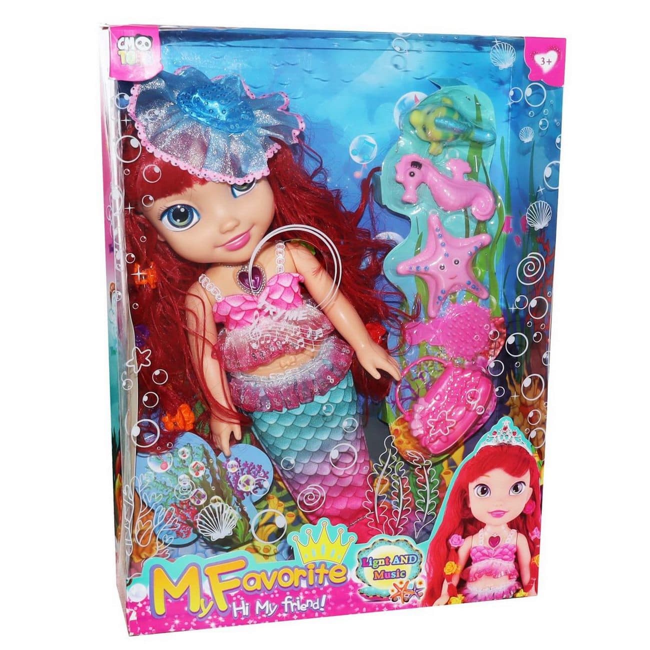 Muñeca Princesa Sirena Luces Niña Sonido